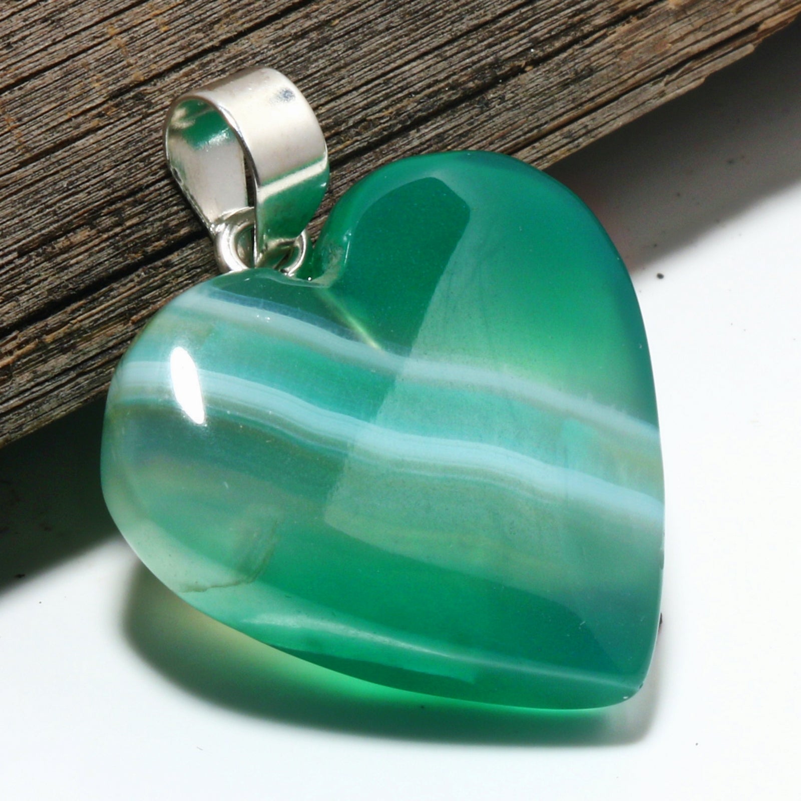 Natural Green  Green Onyx Pendant Fine Gemstone Pendant 