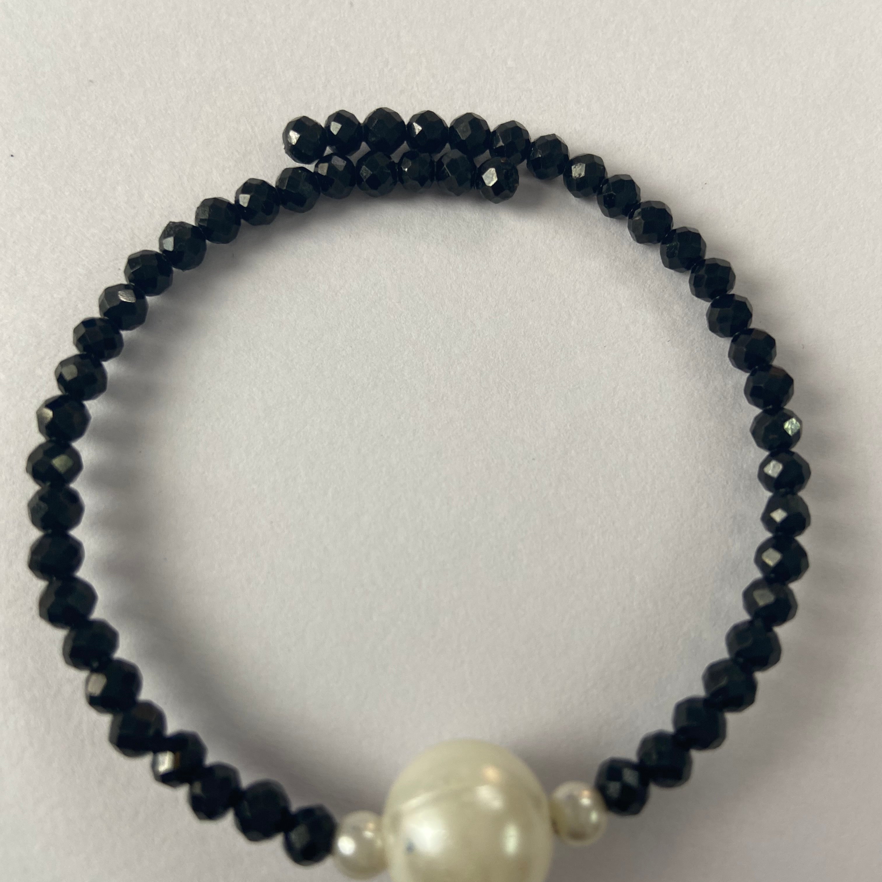 Natural Black  Spinel Beaded Fine Gemstone Bracelet 