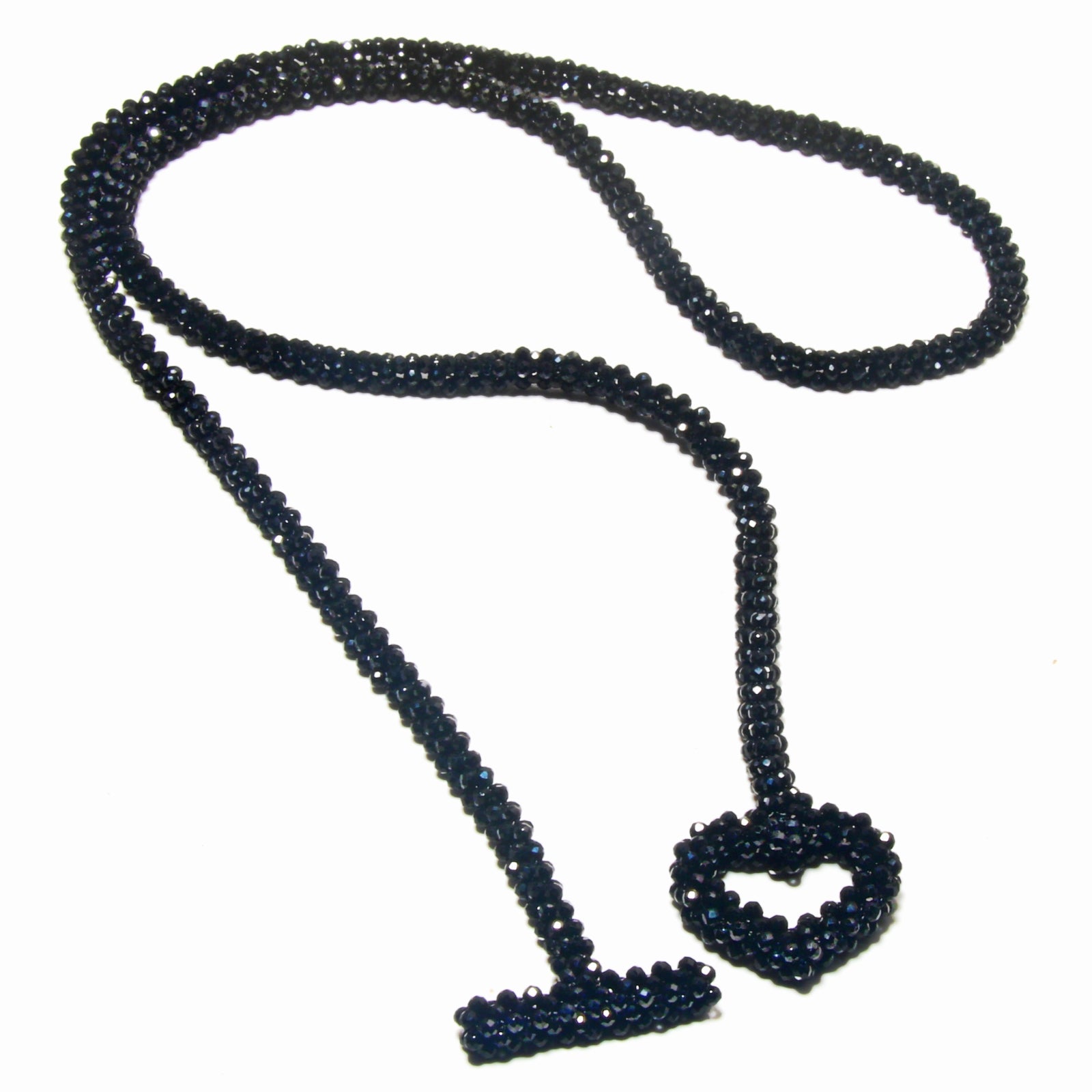 Natural Black Spinel Beaded Fine Gemstone Necklace 