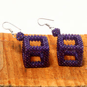 Natural Purple Amethyst Drop/Dangle Fine Gemstone Earrings 