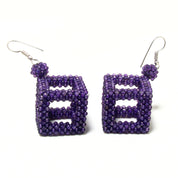 Natural Purple Amethyst Drop/Dangle Fine Gemstone Earrings 