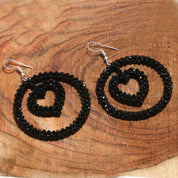 Natural Black Spinel Drop/Dangle Fine Gemstone Earrings 