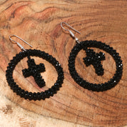 Natural Black Spinel Drop/Dangle Fine Gemstone Earrings 