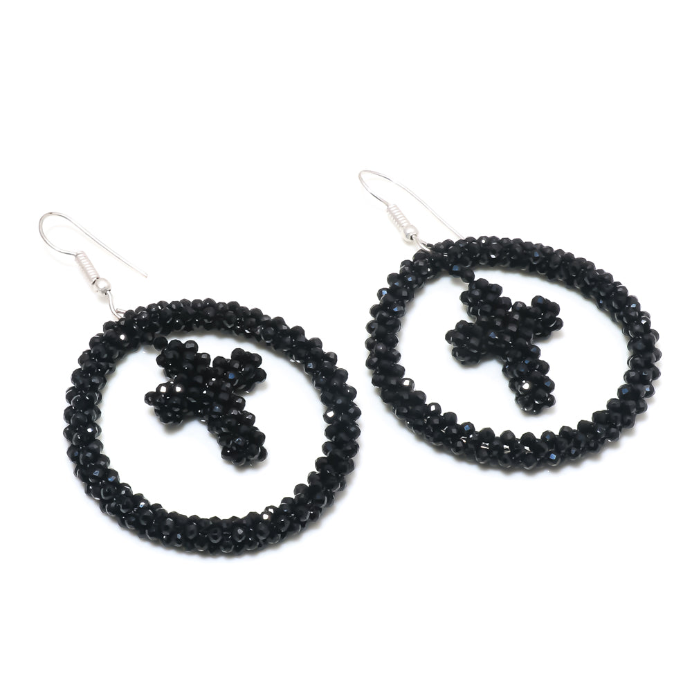 Natural Black Spinel Drop/Dangle Fine Gemstone Earrings 