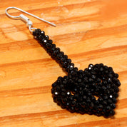 Natural Black Spinel Drop/Dangle Fine Gemstone Earrings 