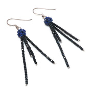 Natural Blue Lapis Lazuli Drop/Dangle Fine Gemstone Earrings 