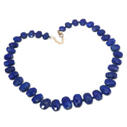 Natural Black Lapis Lazuli Beaded Fine Gemstone Necklace 