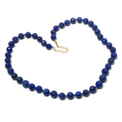 Natural Black Lapis Lazuli Beaded Fine Gemstone Necklace 