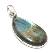 Natural Dark Gray Labradorite Pendant Fine Gemstone Pendant 