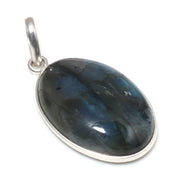 Natural Dark Gray Labradorite Pendant Fine Gemstone Pendant 