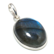 Natural Dark Gray Labradorite Pendant Fine Gemstone Pendant 