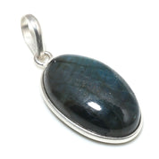 Natural Dark Gray Labradorite Pendant Fine Gemstone Pendant 