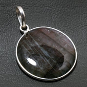 Natural Dark Gray Labradorite Pendant Fine Gemstone Pendant 