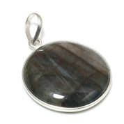 Natural Dark Gray Labradorite Pendant Fine Gemstone Pendant 