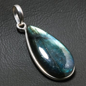 Natural Dark Gray Labradorite Pendant Fine Gemstone Pendant 