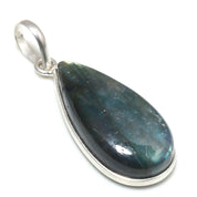 Natural Dark Gray Labradorite Pendant Fine Gemstone Pendant 