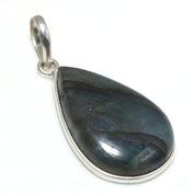 Natural Dark Gray Labradorite Pendant Fine Gemstone Pendant 