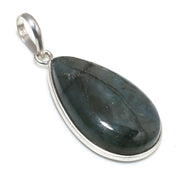 Natural Dark Gray Labradorite Pendant Fine Gemstone Pendant 