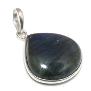 Natural Dark Gray Labradorite Pendant Fine Gemstone Pendant 