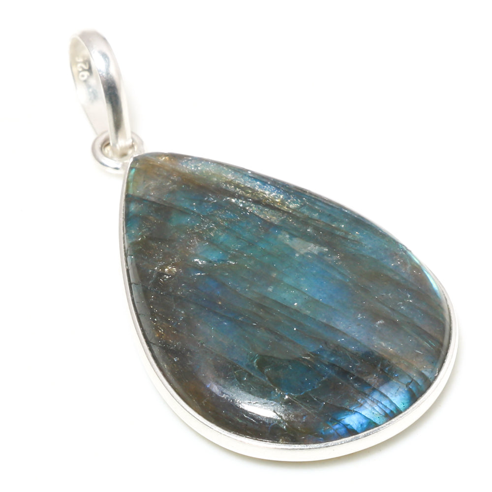 Natural Green Labradorite Pendant Fine Gemstone Pendant 