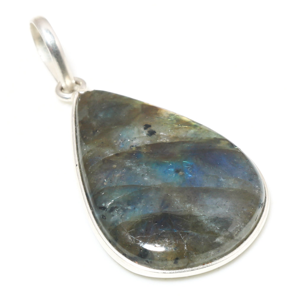 Natural Green Labradorite Pendant Fine Gemstone Pendant 