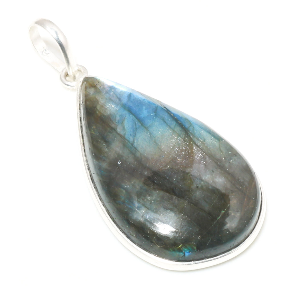 Natural Green Labradorite Pendant Fine Gemstone Pendant 