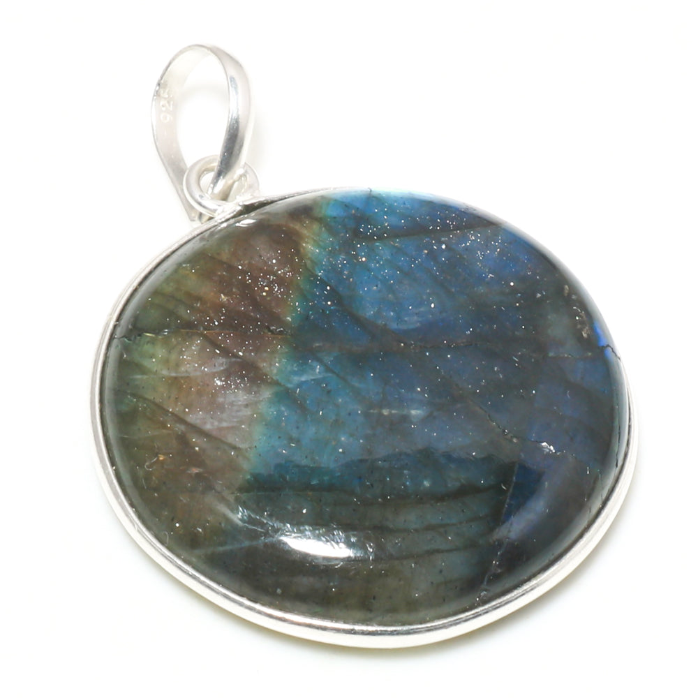 Natural Green Labradorite Pendant Fine Gemstone Pendant 