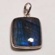 Natural Dark Gray Labradorite Pendant Fine Gemstone Pendant 