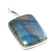 Natural Dark Gray Labradorite Pendant Fine Gemstone Pendant 