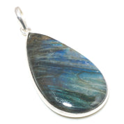 Natural Dark Gray Labradorite Pendant Fine Gemstone Pendant 