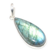 Natural Dark Gray Labradorite Pendant Fine Gemstone Pendant 