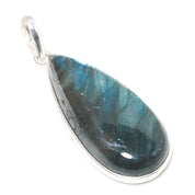 Natural Dark Gray Labradorite Pendant Fine Gemstone Pendant 