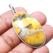 Natural Yellow Bumble Bee Jasper Pendant Fine Gemstone Pendant 