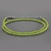 Natural Peridot Adjustable Chain Necklace & Bracelet | 925 Sterling Silver Fine Jewelry | August Birthstone Gifts