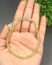 Natural Peridot Adjustable Chain Necklace & Bracelet | 925 Sterling Silver Fine Jewelry | August Birthstone Gifts