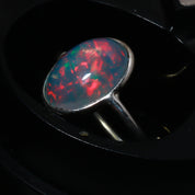 Natural White Ethiopian Opal Statement Fine Gemstone Ring 