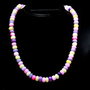 Natural Opal Multi Color Rondelle Beaded Necklace | 925 Sterling Silver Jewelry | October Birthstone | Healing Power Root Chakra