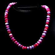 Natural Opal Multi Color Rondelle Beaded Necklace | 925 Sterling Silver Jewelry | October Birthstone | Healing Power Root Chakra