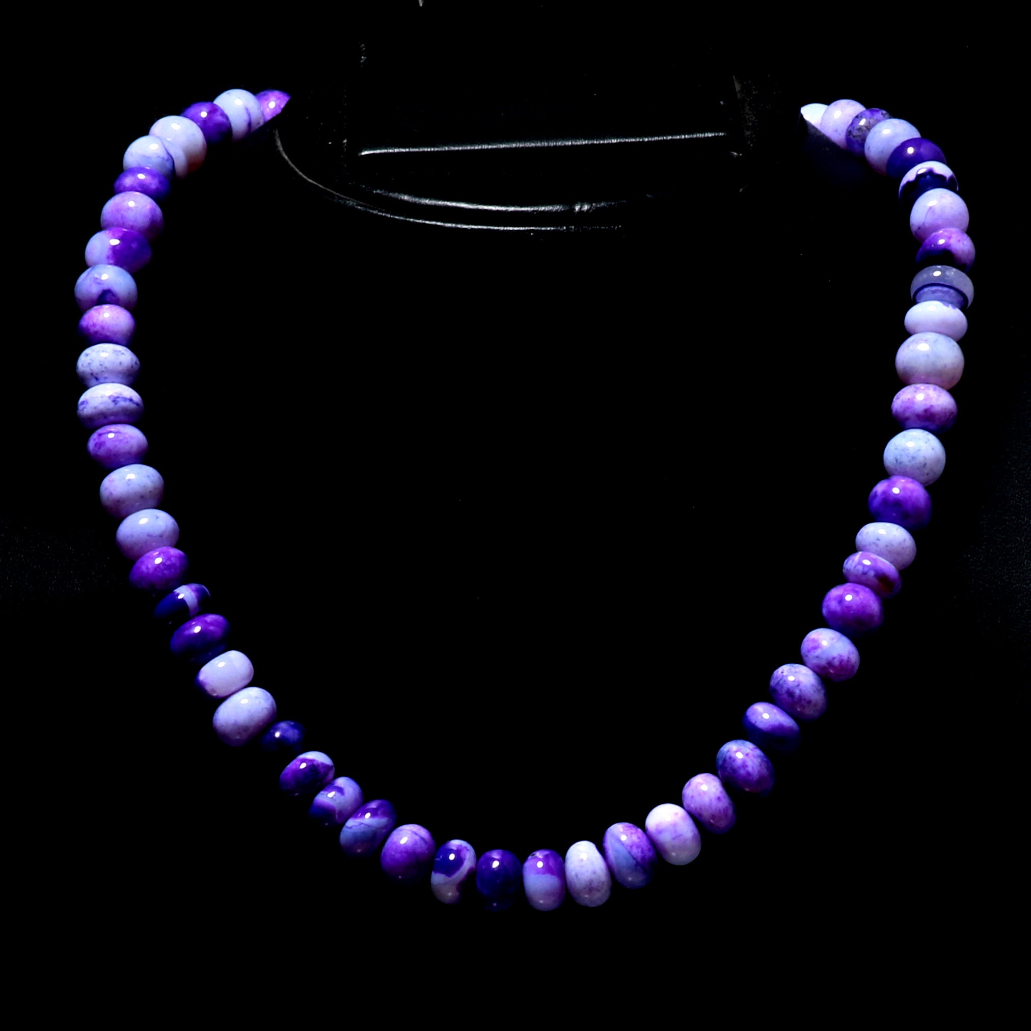 Natural Purple Opal Beaded Fine Gemstone Necklace 