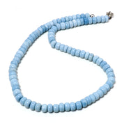Natural Opal Multi Color Rondelle Beaded Necklace | 925 Sterling Silver Jewelry | October Birthstone | Healing Power Root Chakra