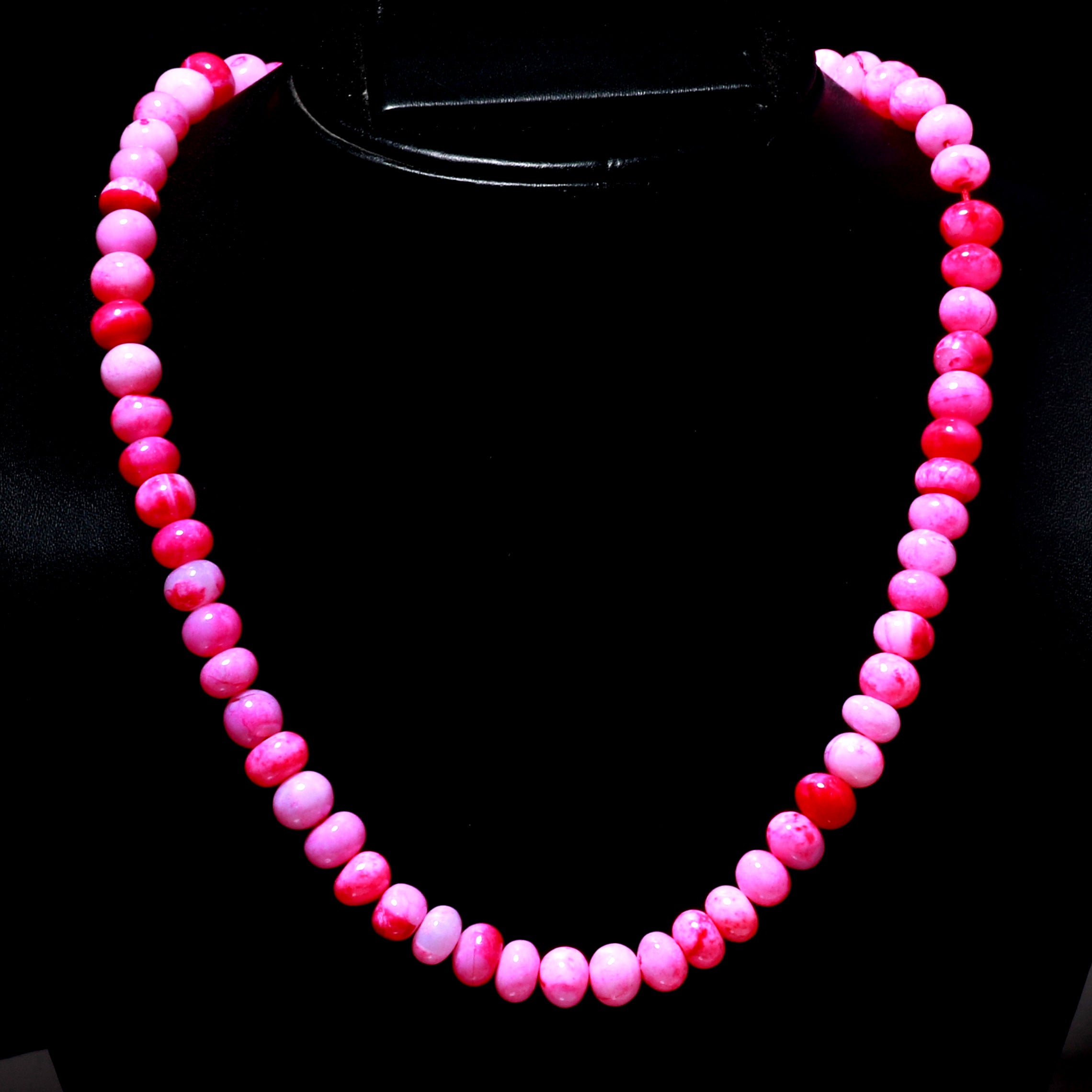 Natural Opal Multi Color Rondelle Beaded Necklace | 925 Sterling Silver Jewelry | October Birthstone | Healing Power Root Chakra