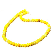 Natural Yellow Yellow Opal Beaded Fine Gemstone Necklace 