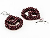 Natural Red Red Garnet Drop/Dangle Fine Gemstone Earrings 