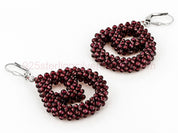 Natural Red Red Garnet Drop/Dangle Fine Gemstone Earrings 