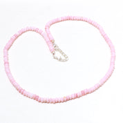 Natural Light Pink Pink Opal  Beaded Fine Gemstone Necklace 