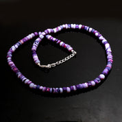 Natural Purple Purple Opal   Beaded Fine Gemstone Necklace 