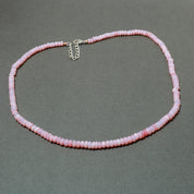 Natural Pink Pink Opal Beaded Fine Gemstone Necklace 