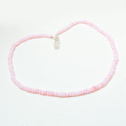 Natural Pink Pink Opal Beaded Fine Gemstone Necklace 