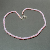 Natural Pink Pink Opal Beaded Fine Gemstone Necklace 