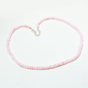 Natural Pink Pink Opal Beaded Fine Gemstone Necklace 